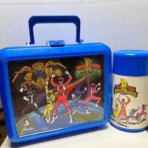 ⚡️ 1993/94 Mighty Morphin Power Rangers Lunch Box & Thermos Set - Vintage